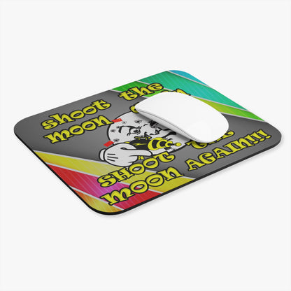 shoot the moon again - Mouse Pad (Rectangle) (rainbow split)