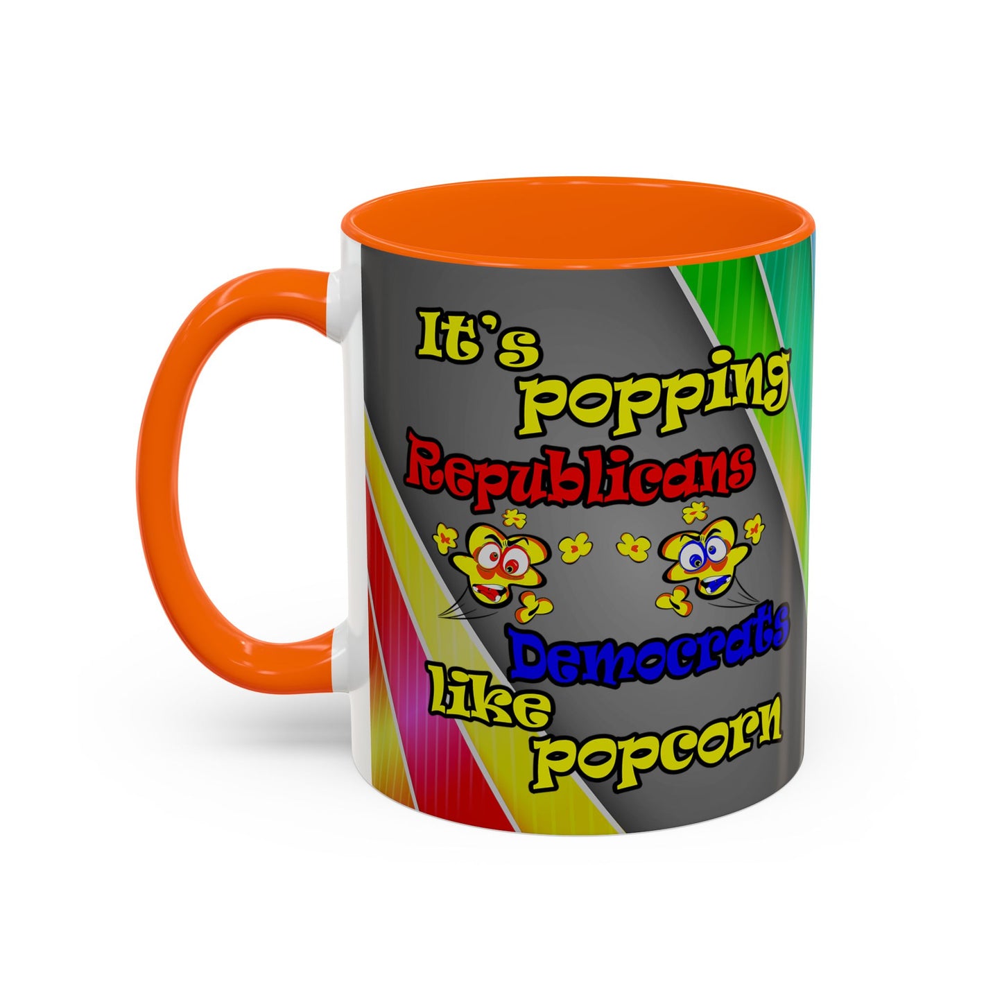 popping like popcorn - Accent Mug (rainbow split)