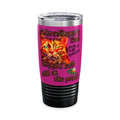 schrodinger's cat - Ringneck Tumbler, 20oz (pink)