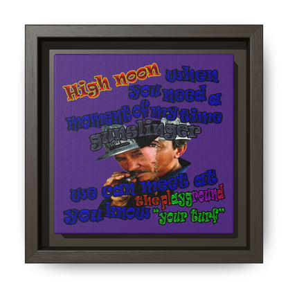 high noon - framed canvas art (purple)