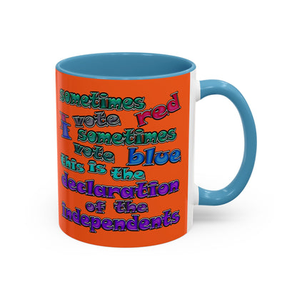 declaration of the independents - Accent Mug (orange)