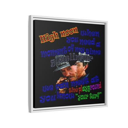 high noon - framed canvas art (black)