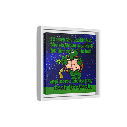 turtle race - framed canvas art ('snoops' background)