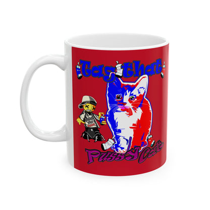 tag that - White Mug (dark red)