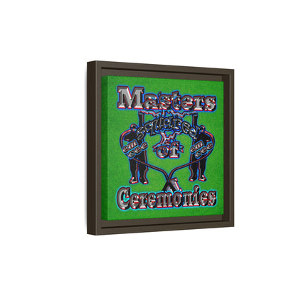 em cee squared - framed canvas art (green turf)