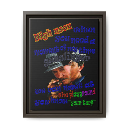 high noon - framed canvas art (black)