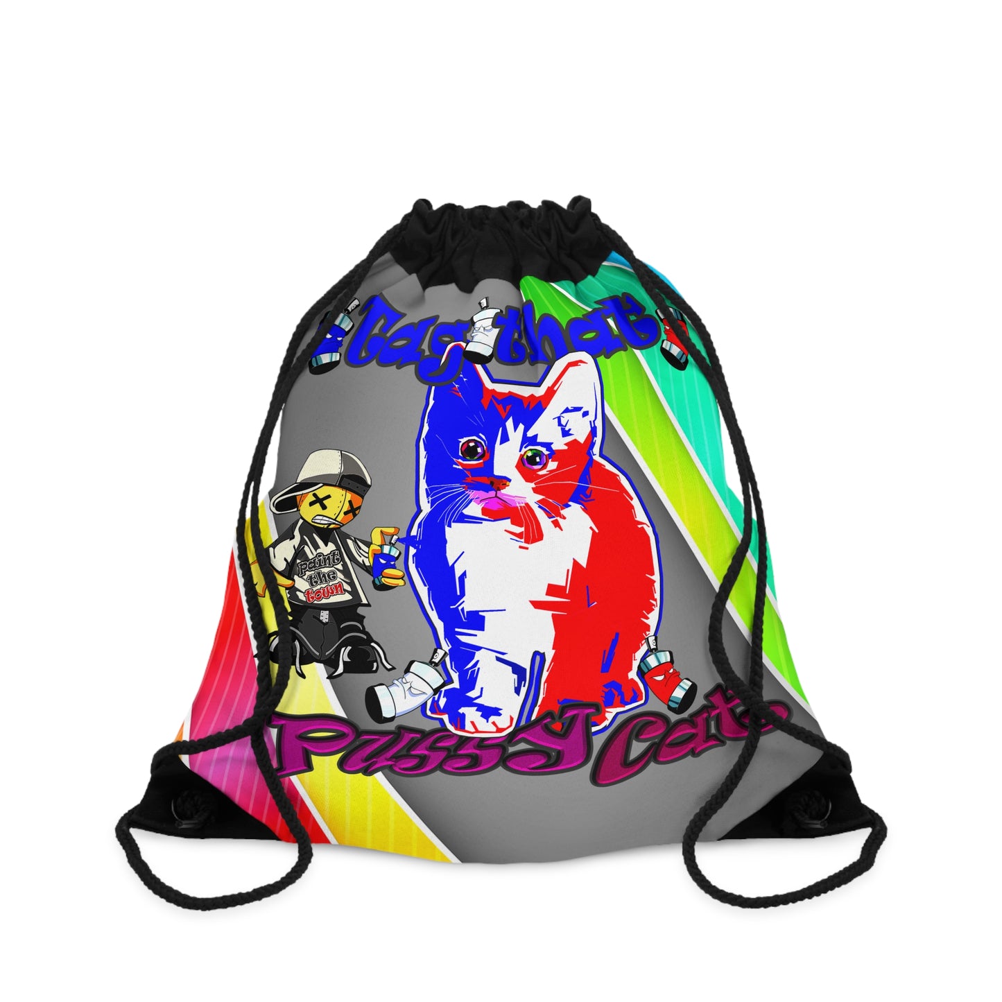 tag that - Drawstring Bag (rainbow split)