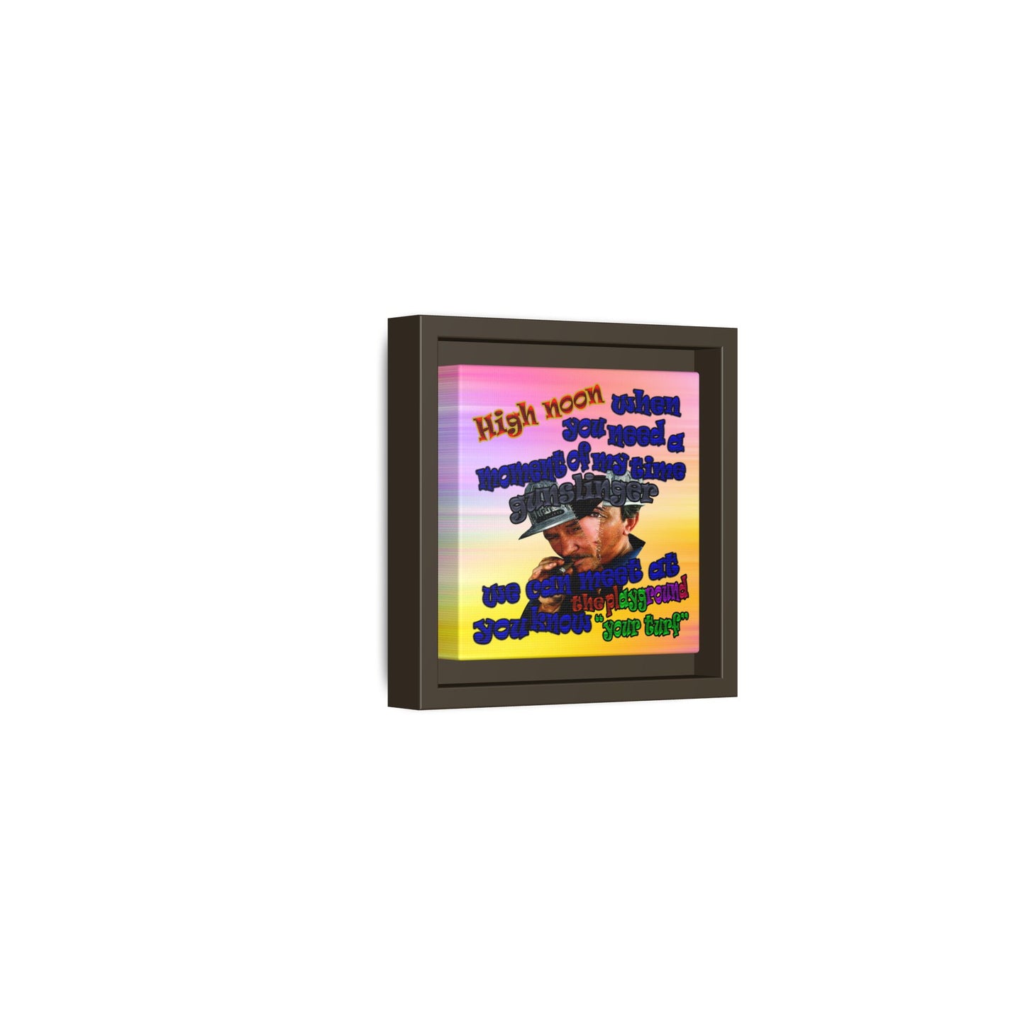 high noon - framed canvas art (color blur)