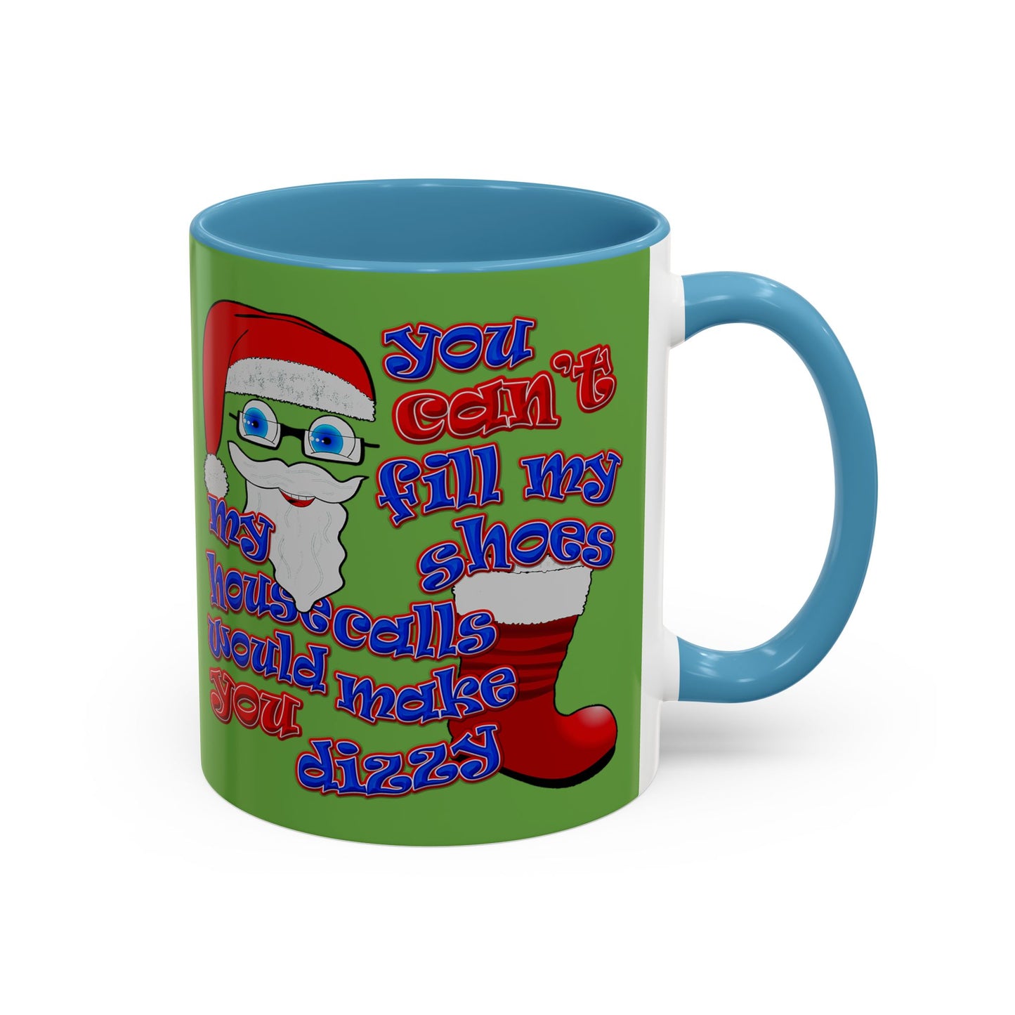 santa's shoes - Accent Mug (green)