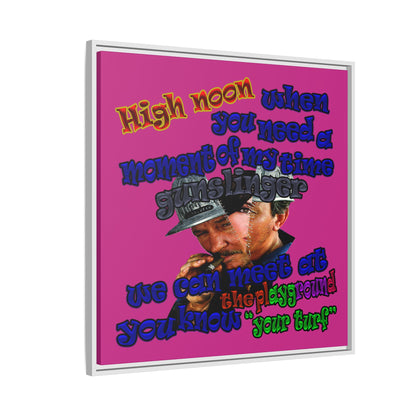 high noon - framed canvas art (pink)