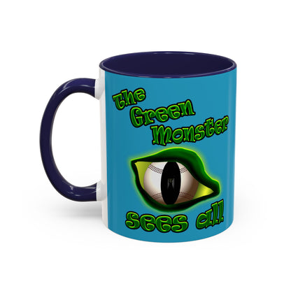 green monster - Accent Mug (turquoise)