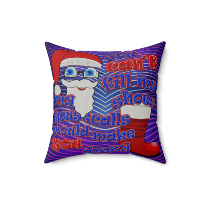 santa's shoes - Faux Suede Square Pillow - (purple wave)