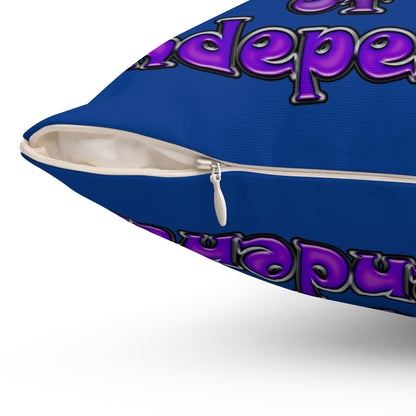 declaration of the independents - Spun Polyester Square Pillow - (dark blue)