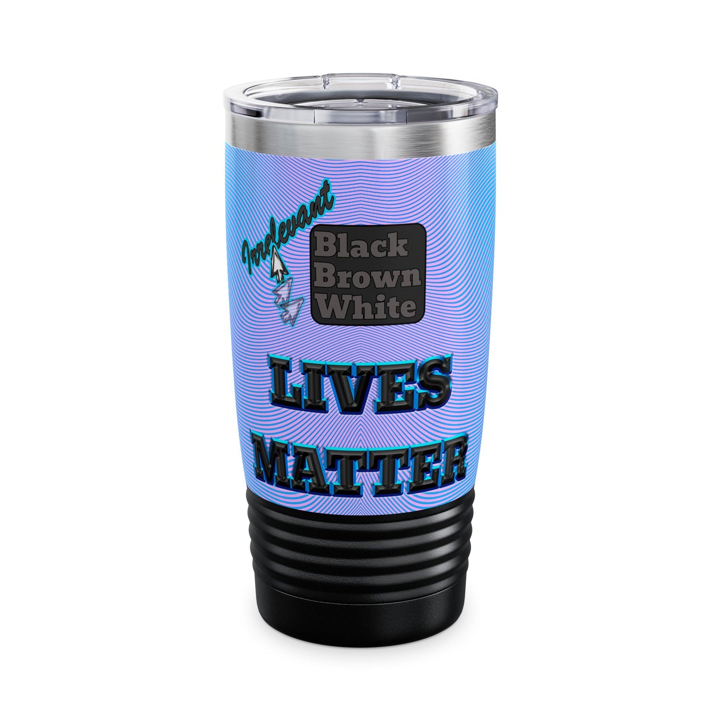 irrelevant - Ringneck Tumbler, 20oz (light blue-purple wave)