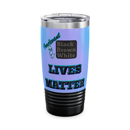 irrelevant - Ringneck Tumbler, 20oz (light blue-purple wave)