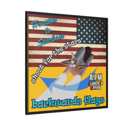 shoot for the stars - framed canvas art (yellow)