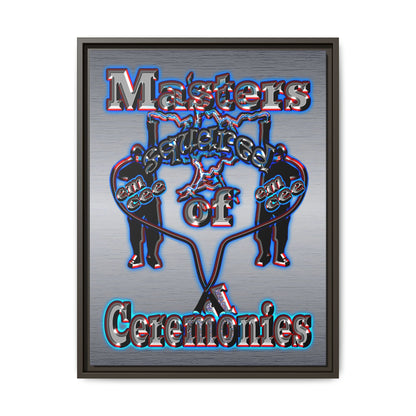 em cee squared - framed canvas art (brushed nickel)