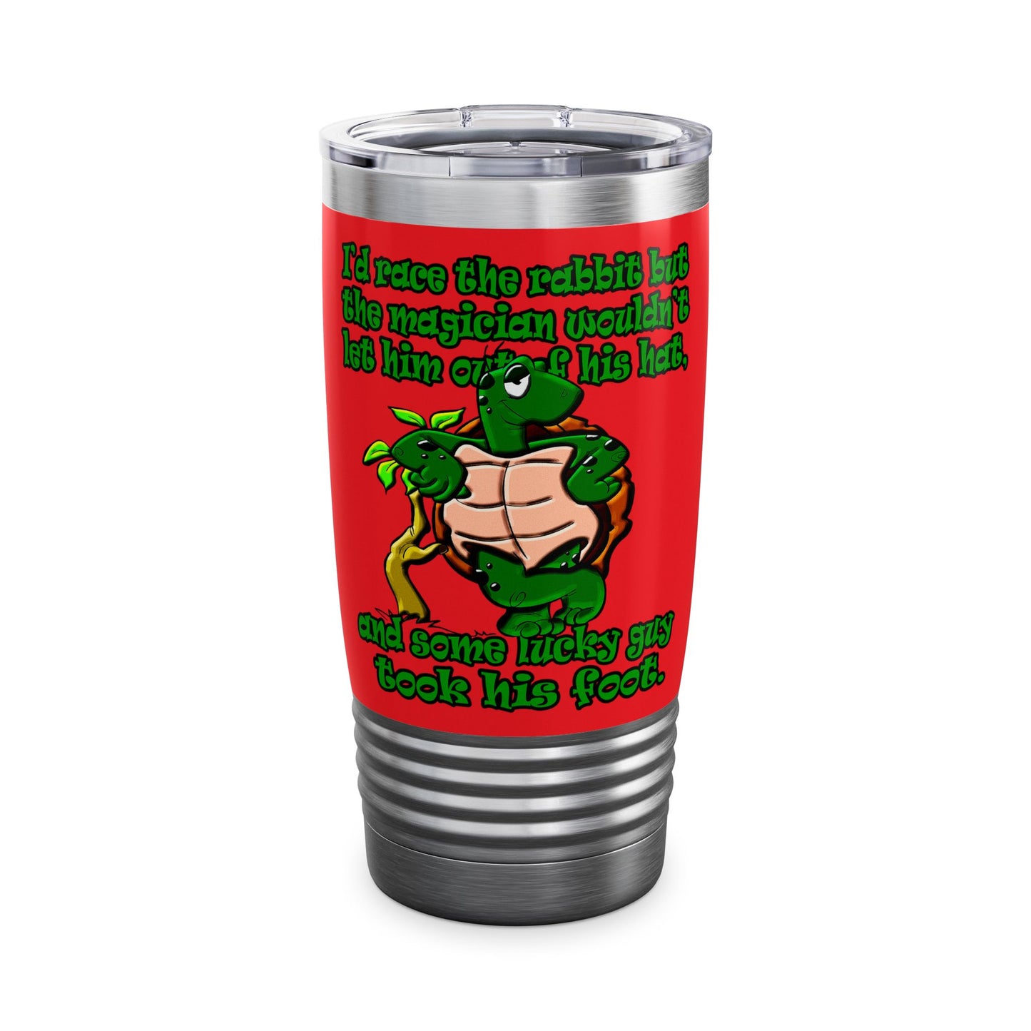 turtle race - Ringneck Tumbler, 20oz (red)