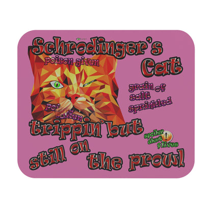schrodinger's cat - Mouse Pad (Rectangle) (light pink)