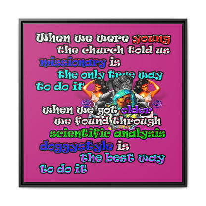 doggystyle - framed canvas art (pink)