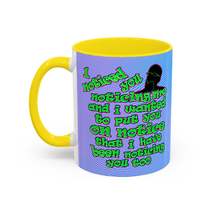 noticed you noticing - Accent Mug (light blue-purple wave)