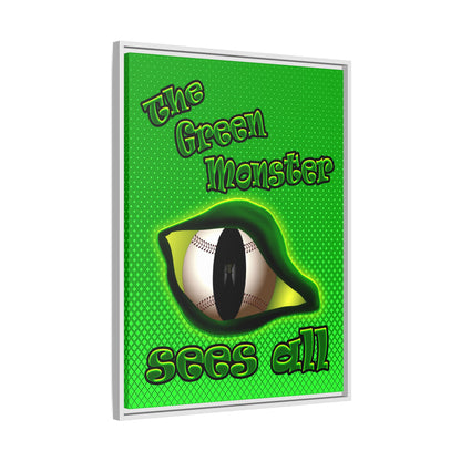 green monster - framed canvas art (logo green)