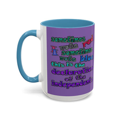 declaration of the independents - Accent Mug (light purple)