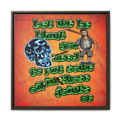 og - framed canvas art (burnt orange)