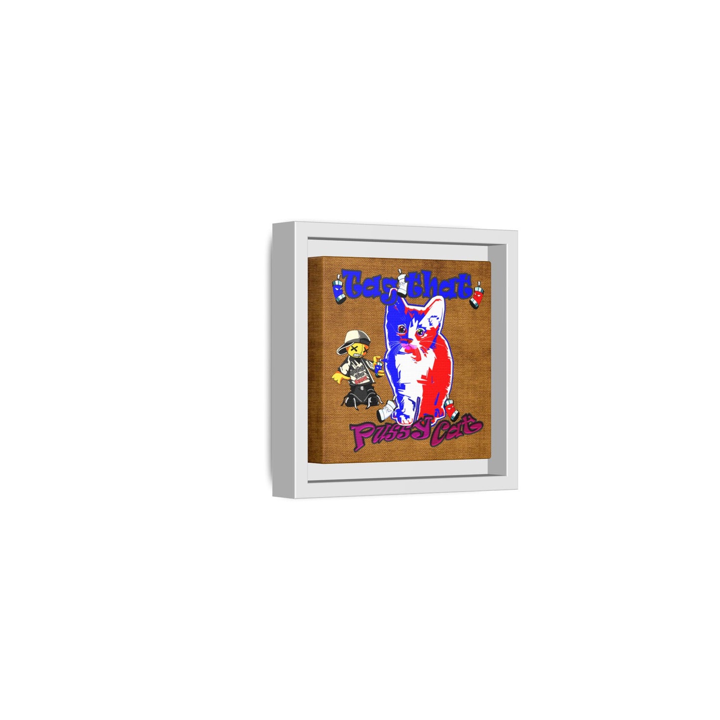 tag that - framed canvas art (brown papyrus)