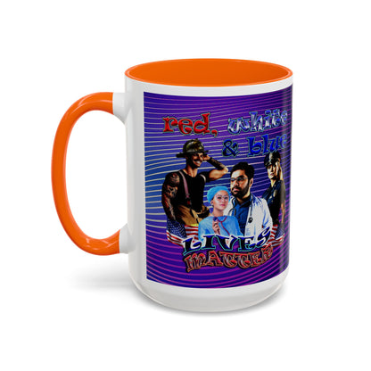 rw&b lives matter - Accent Mug (purple wave)