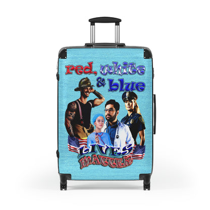 rw&b lives matter - Suitcase (faded blue)