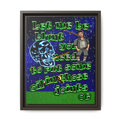 og - framed canvas art ('snoops' background)