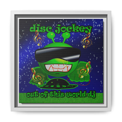 disc jockey - framed canvas art ('snoops' background)