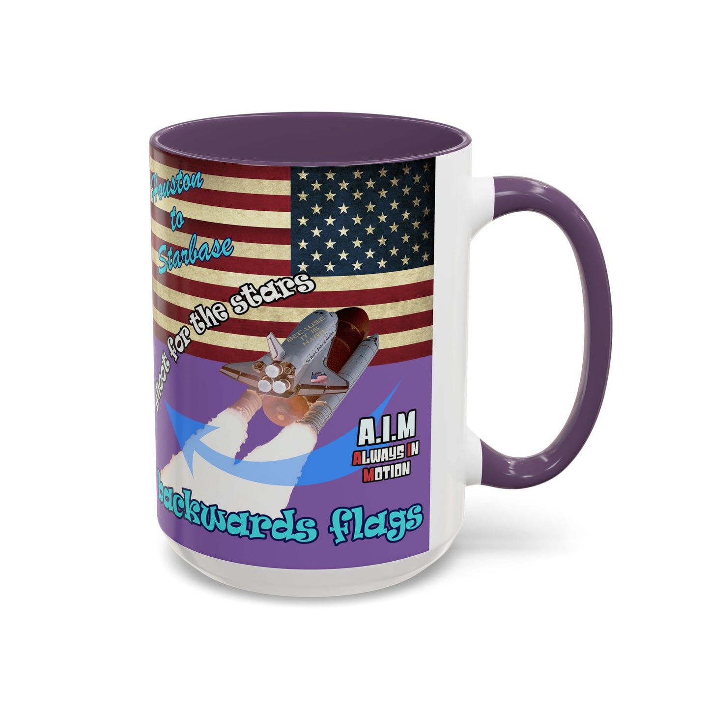 shoot for the stars - Accent Mug (light purple)