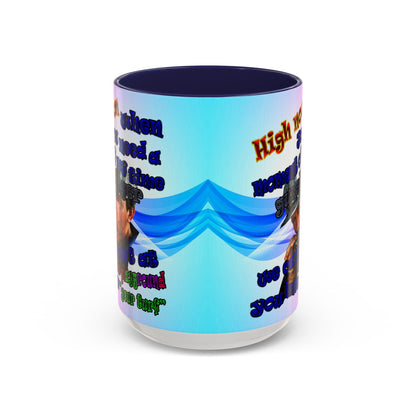 high noon - Accent Mug (light blue-pink wave)