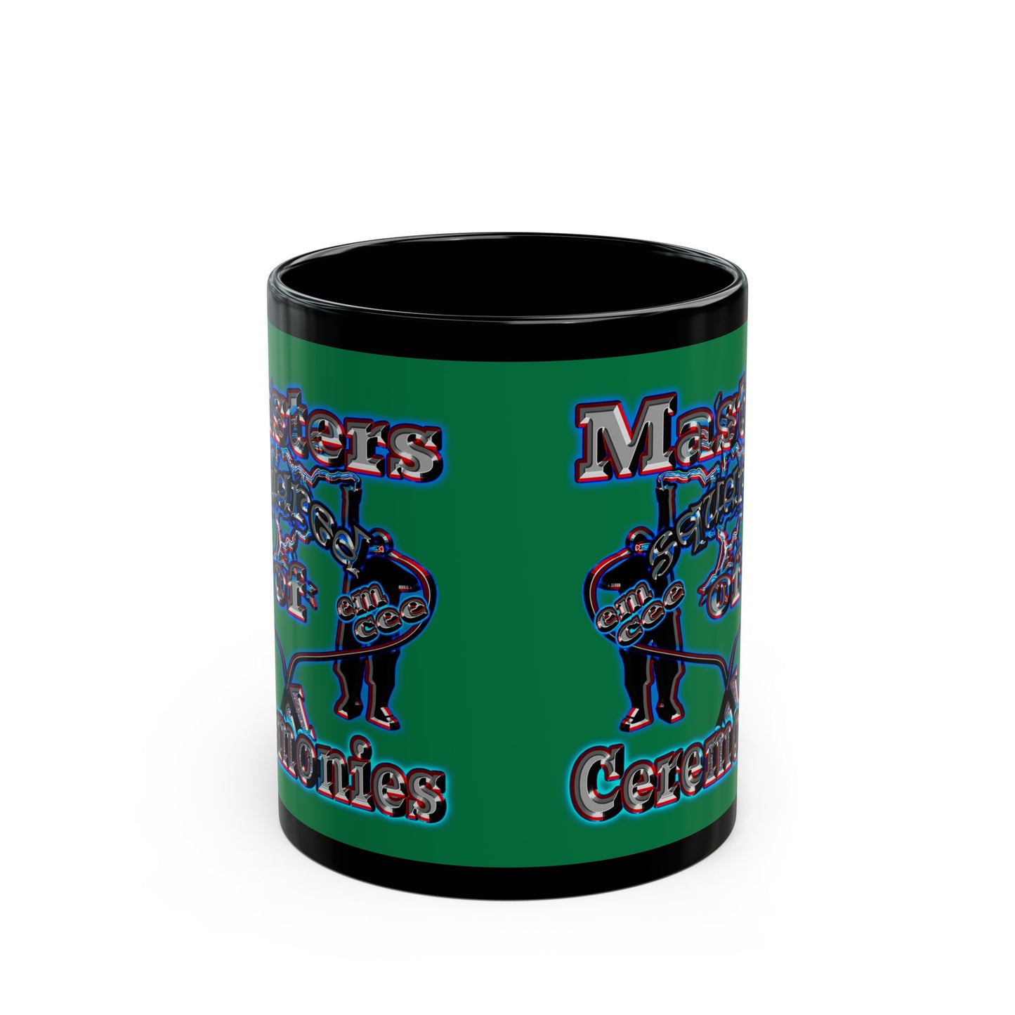em cee squared - Black Mug (dark green)