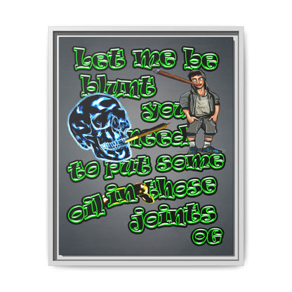 og - framed canvas art (grey-light grey)