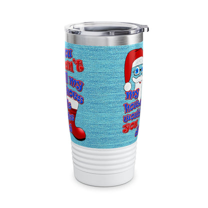 santa's shoes - Ringneck Tumbler, 20oz (faded blue)