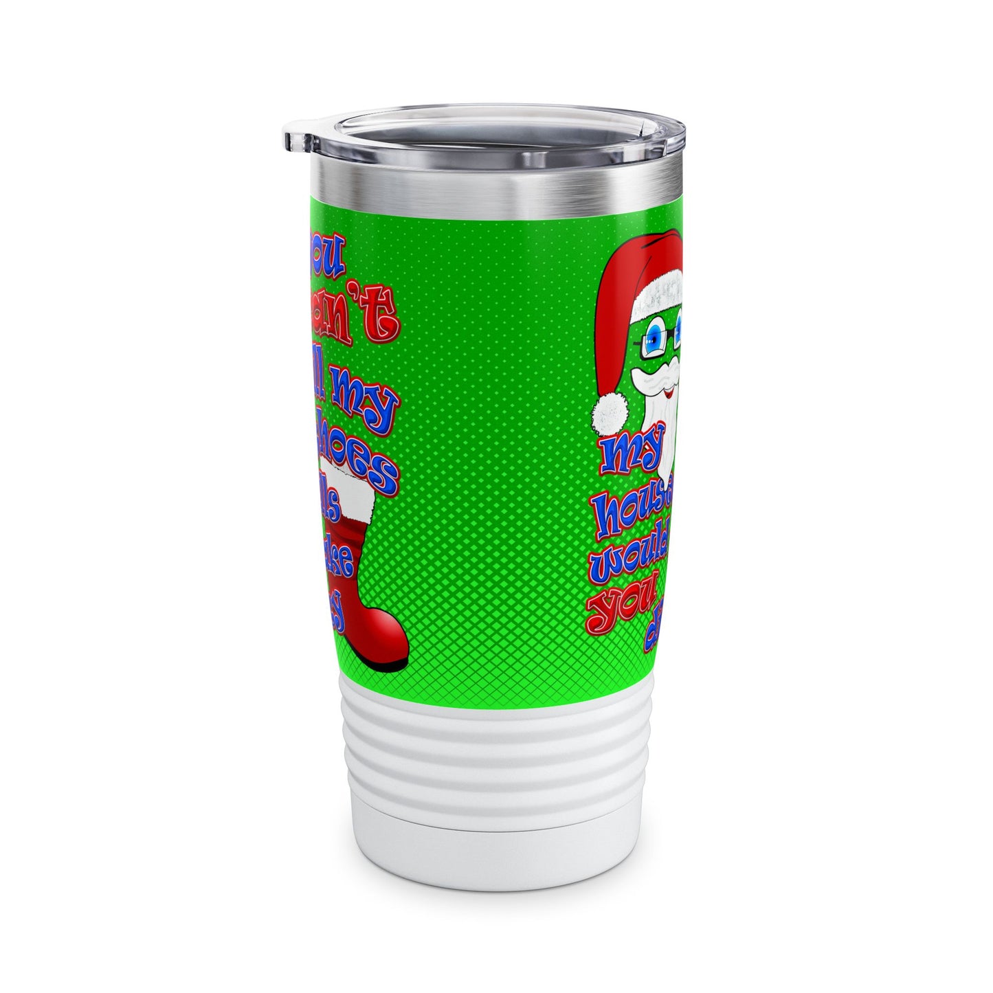 santa's shoes - Ringneck Tumbler, 20oz (logo green)