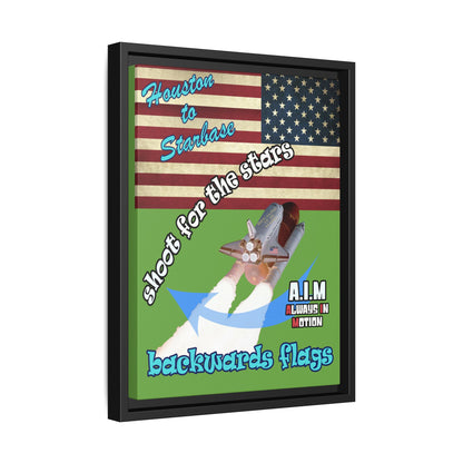 shoot for the stars - framed canvas art (green)