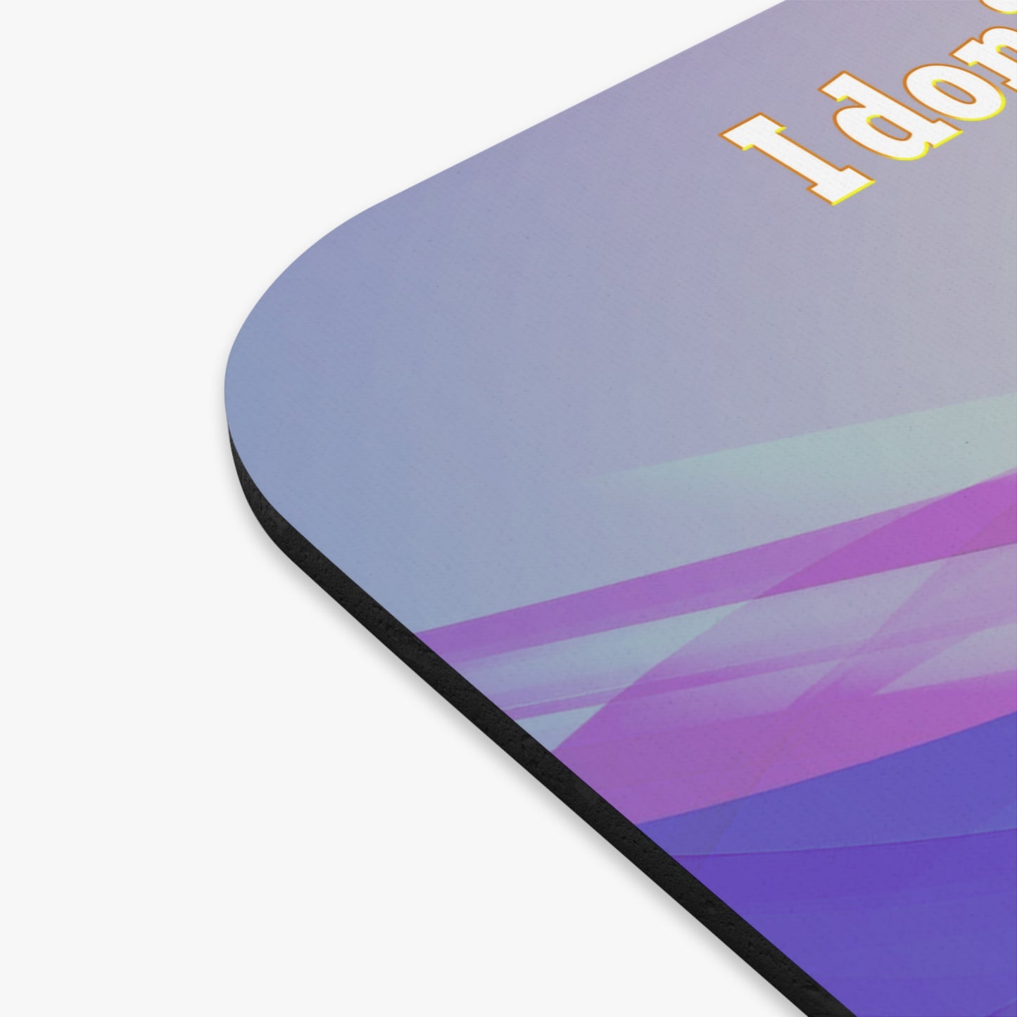 I don't care that your grey - Mouse Pad (Rectangle) (light blue-pink wave)