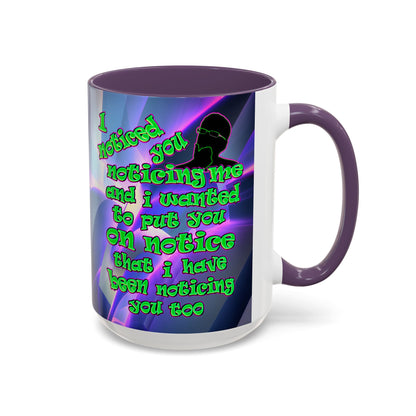 noticed you noticing - Accent Mug (grey-pink wave)