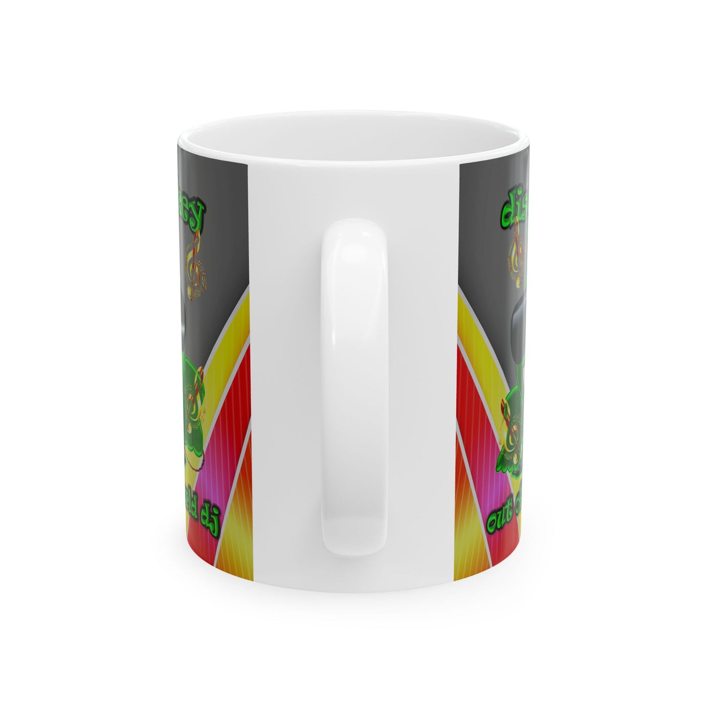 disc jockey - White Mug (rainbow split)