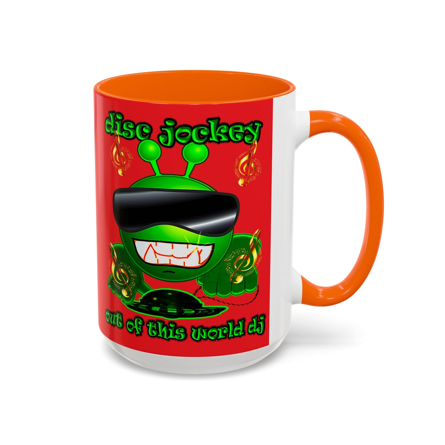 disc jockey - Accent Mug (red)