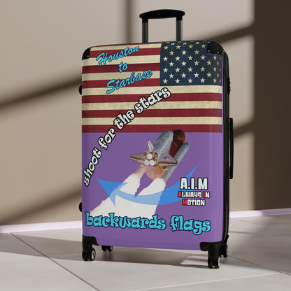 shoot for the stars - Suitcase (light purple)