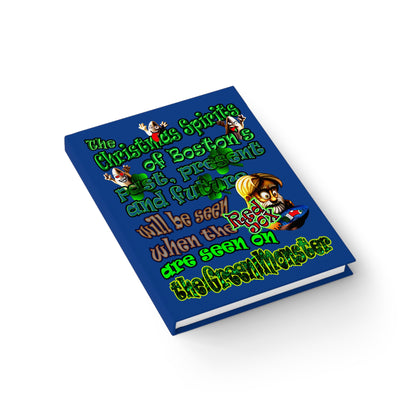 christmas spirits of boston - journal-lined (dark blue)