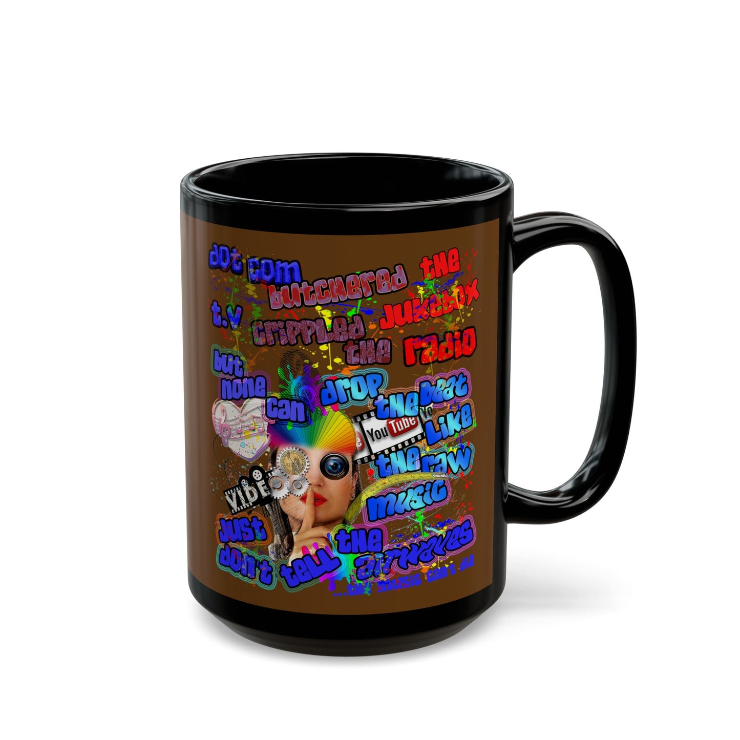 drop the beat - Black Mug (brown)