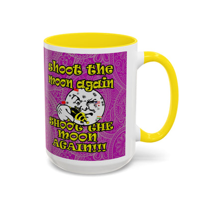 shoot the moon again - Accent Mug (pink swirl)