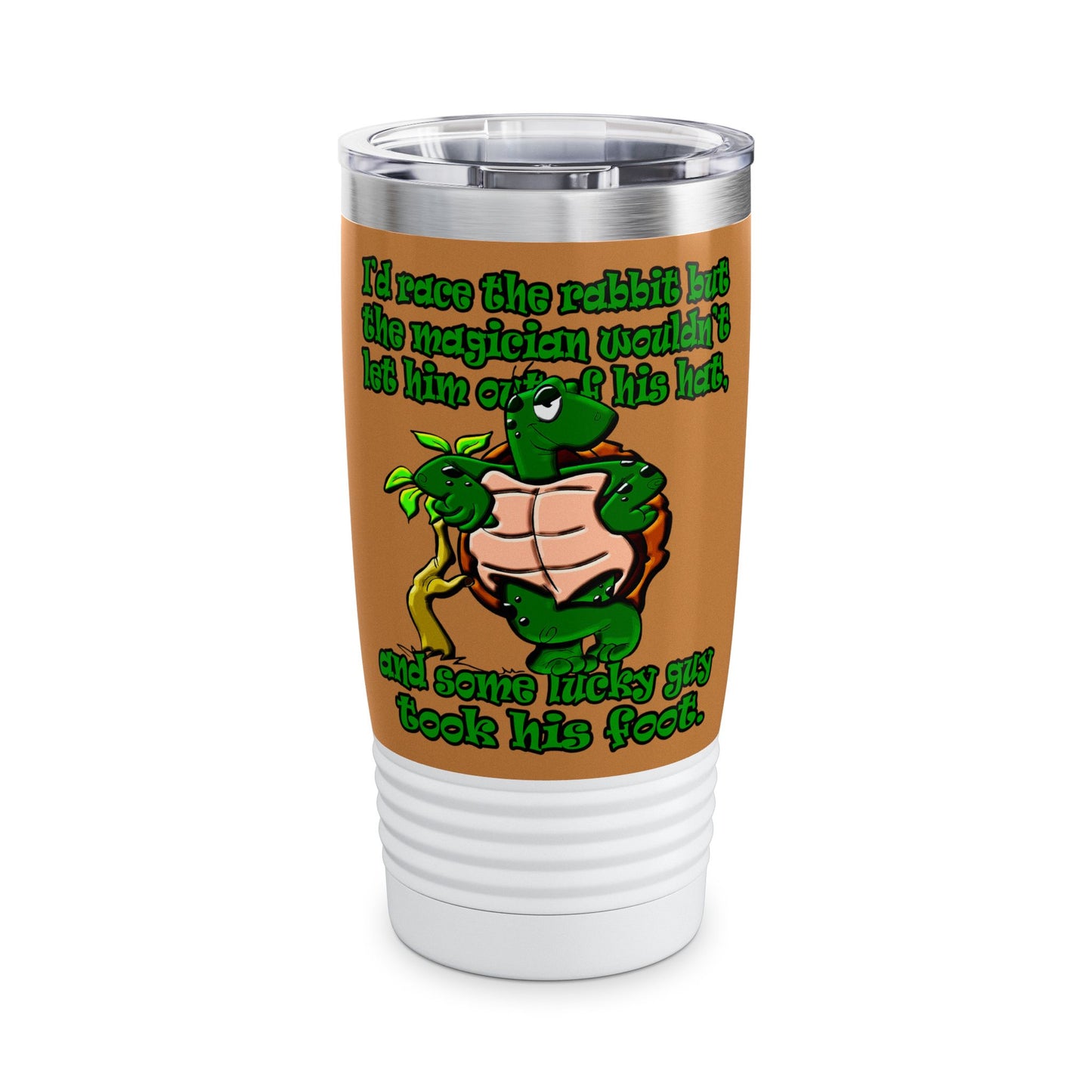 turtle race - Ringneck Tumbler, 20oz (light brown)