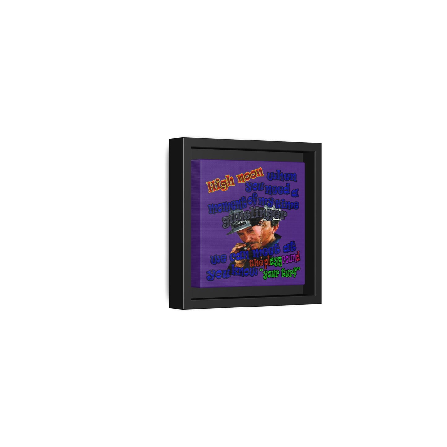 high noon - framed canvas art (purple)